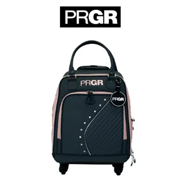 PRGR 프로기아 그레이핑크 휠 골프보스턴백