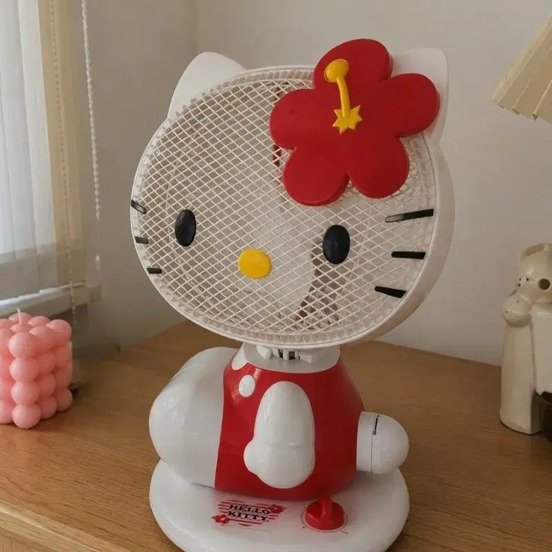 희귀 헬로키티 고전 선풍기 회전
