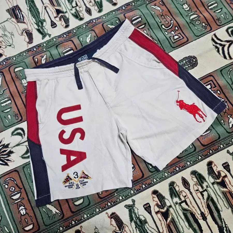 폴로랄프로렌 USA RRL 패치 빅포니 숏 반바지 S