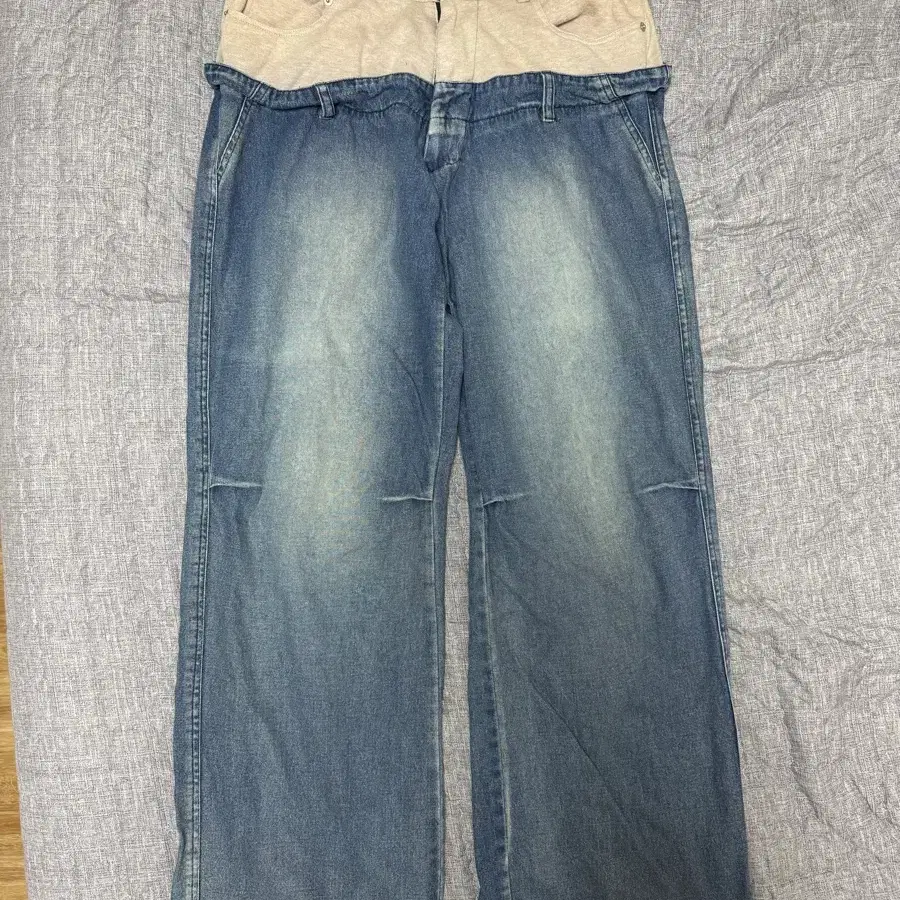 (M) 에씰미 더블 레이어드 새깅 팬츠