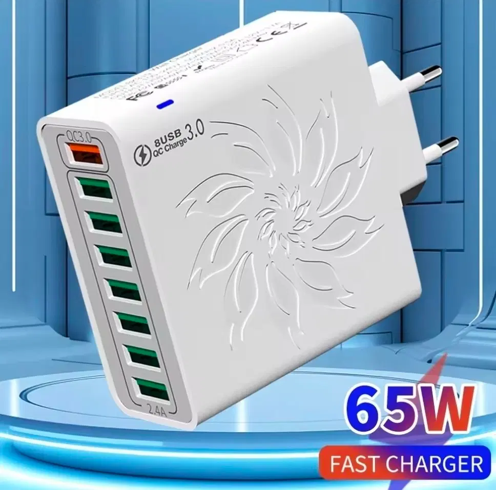 8 포트 USB 충전기 QC 3.0