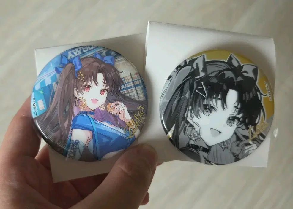 페이트 fgo 중국 로손 콜라보 캔뱃지 이슈타르 세트