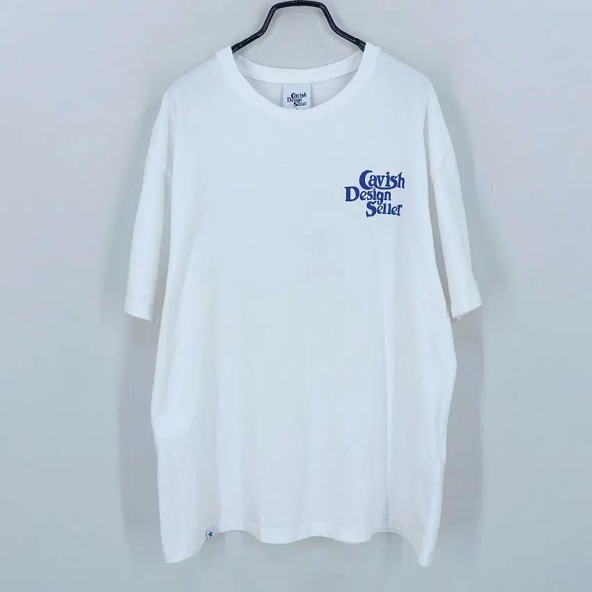카비시 여성 여름 프린팅 반팔티 화이트S (HU46787)