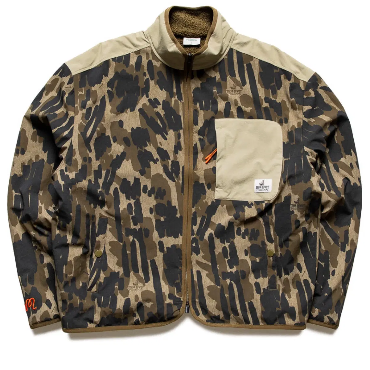 [새상품] 말본 (Malbon) 남성 투어 디봇 셰르파 재킷 바크 카모 S / M / L / XL / XXL