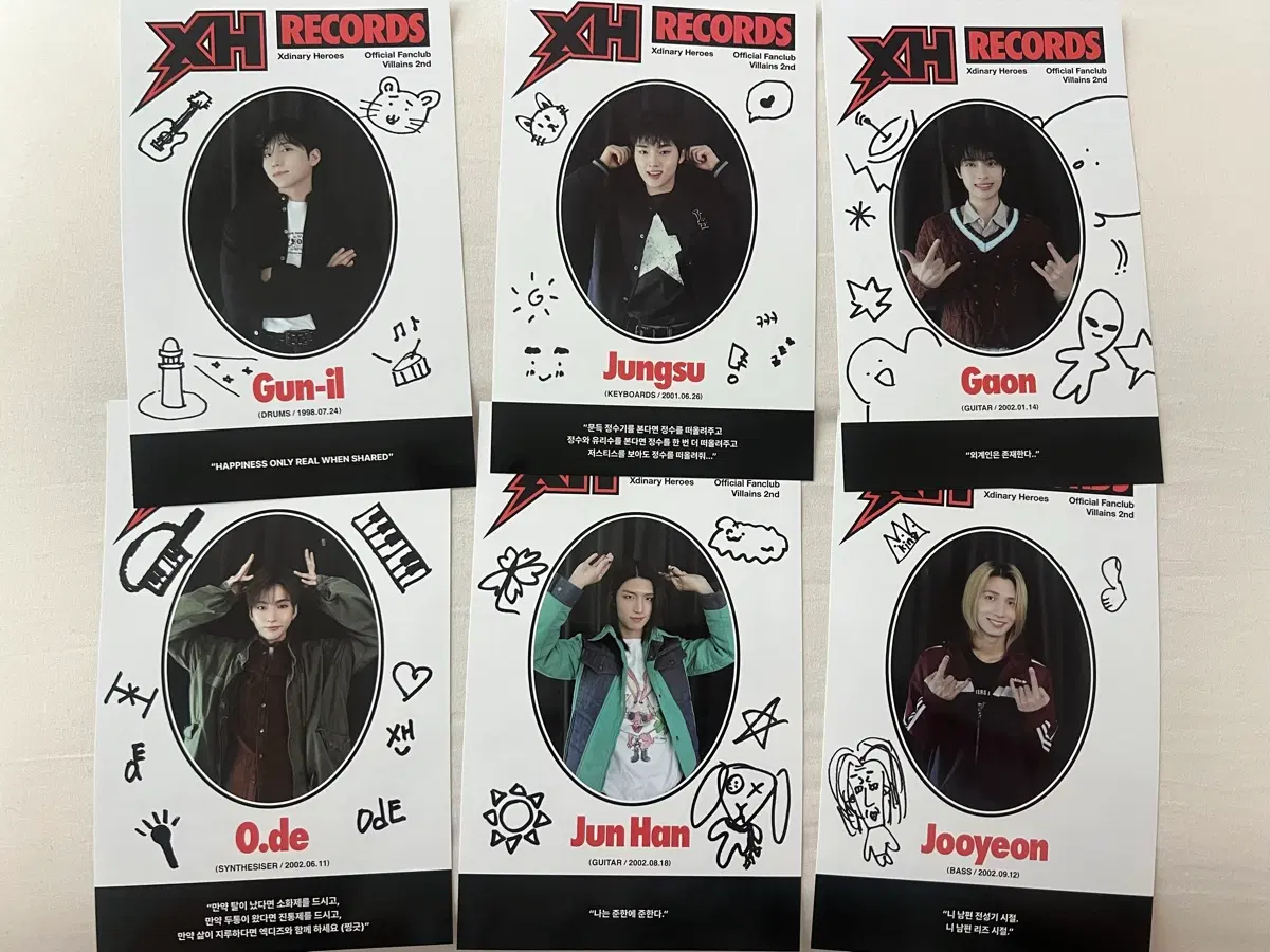 일괄) 엑디즈 빌런즈 2기 구성품 포카 특전
