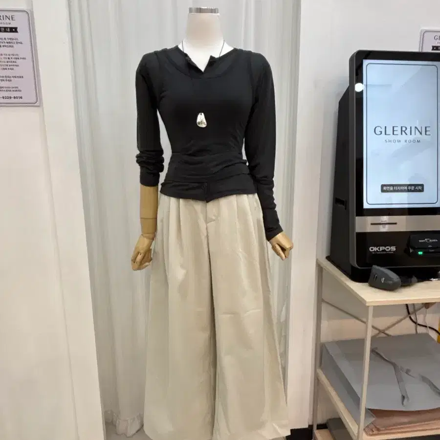 가디건 + 나시 레이어드 세트/먹색