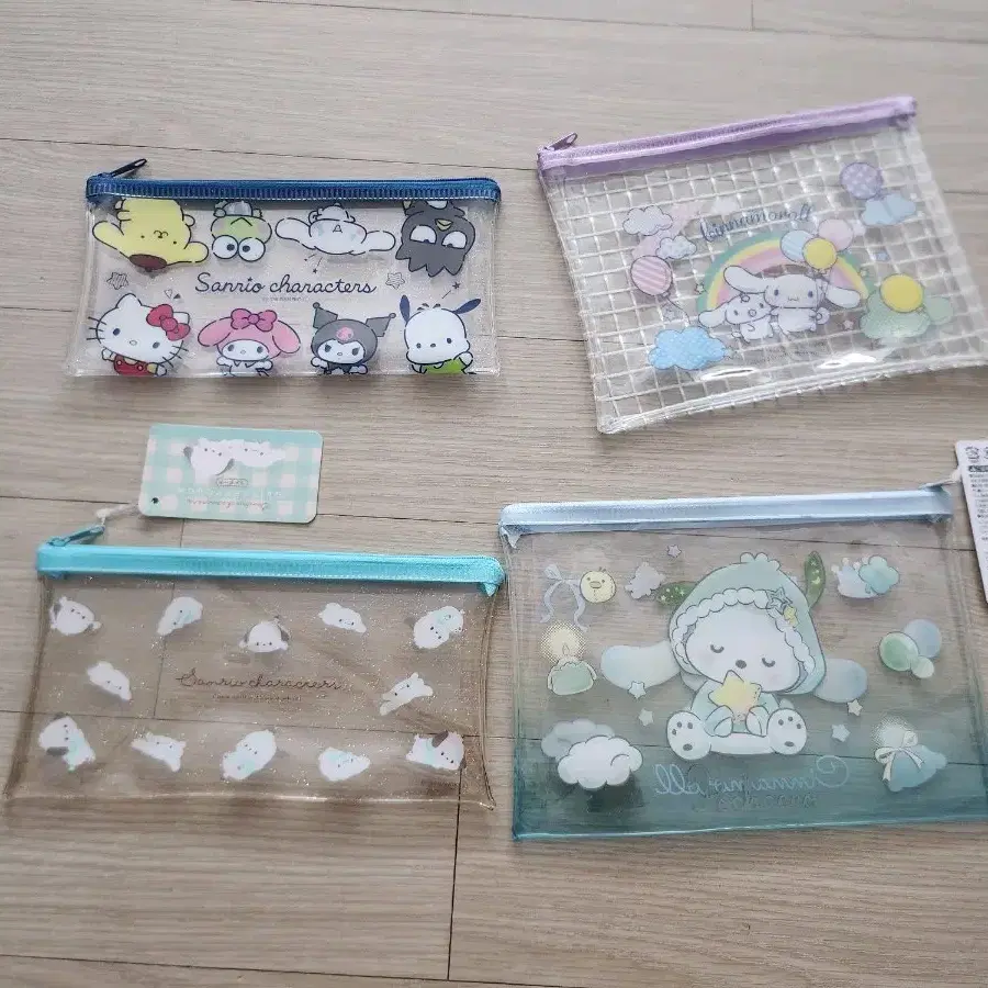 새상품) 산리오 pvc 파우치 4개일괄판매