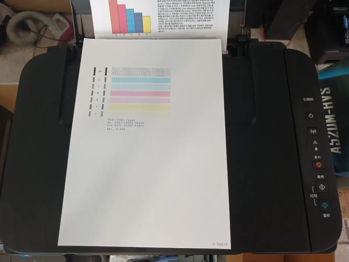 캐논G3900 컬러잉크젯 무한공급 복합기