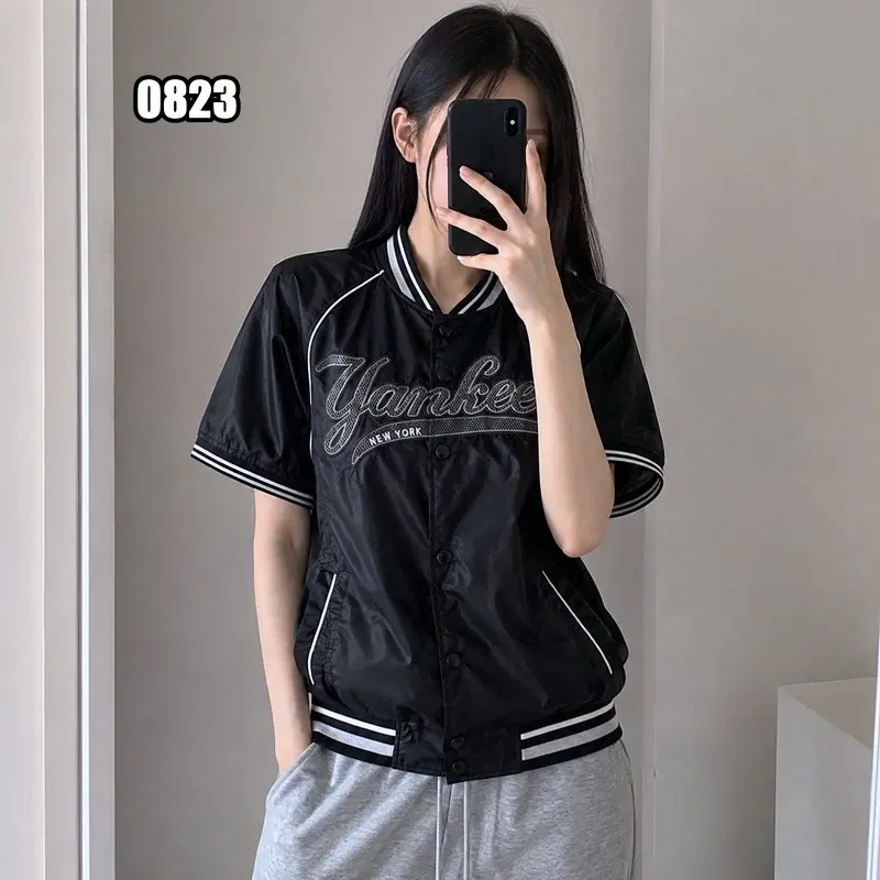 M MLB 뉴욕 양키스 반팔 나일론 바시티 자켓