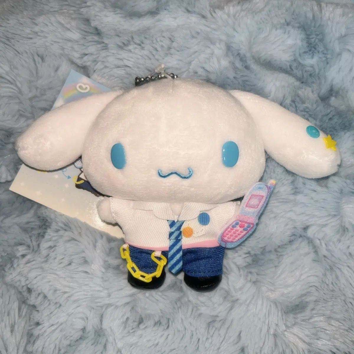 산리오 코갸루 시리즈 시나모롤 마스코트 갸루 누이 인형 키링