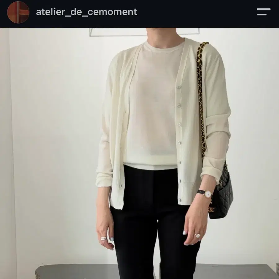새상품)쎄모먼x스와니에 캐시미어 100% 가디건+반팔 세트