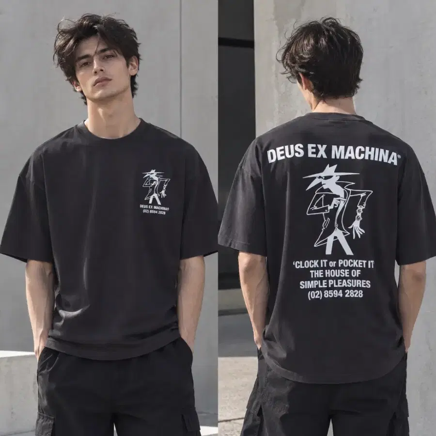 [호주구매] DEUS EX MACHINA 데우스 엑스 마키나 CLOCK IT OS TEE 앤트러사이트 M