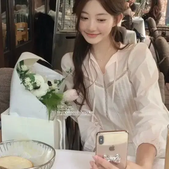 윤슬샵 브레스 블라우스 핑크