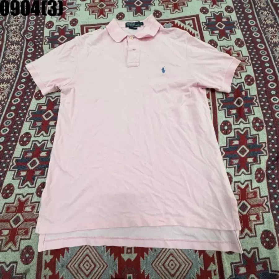 폴로 랄프로렌 핑크 반팔 카라티 L 0903