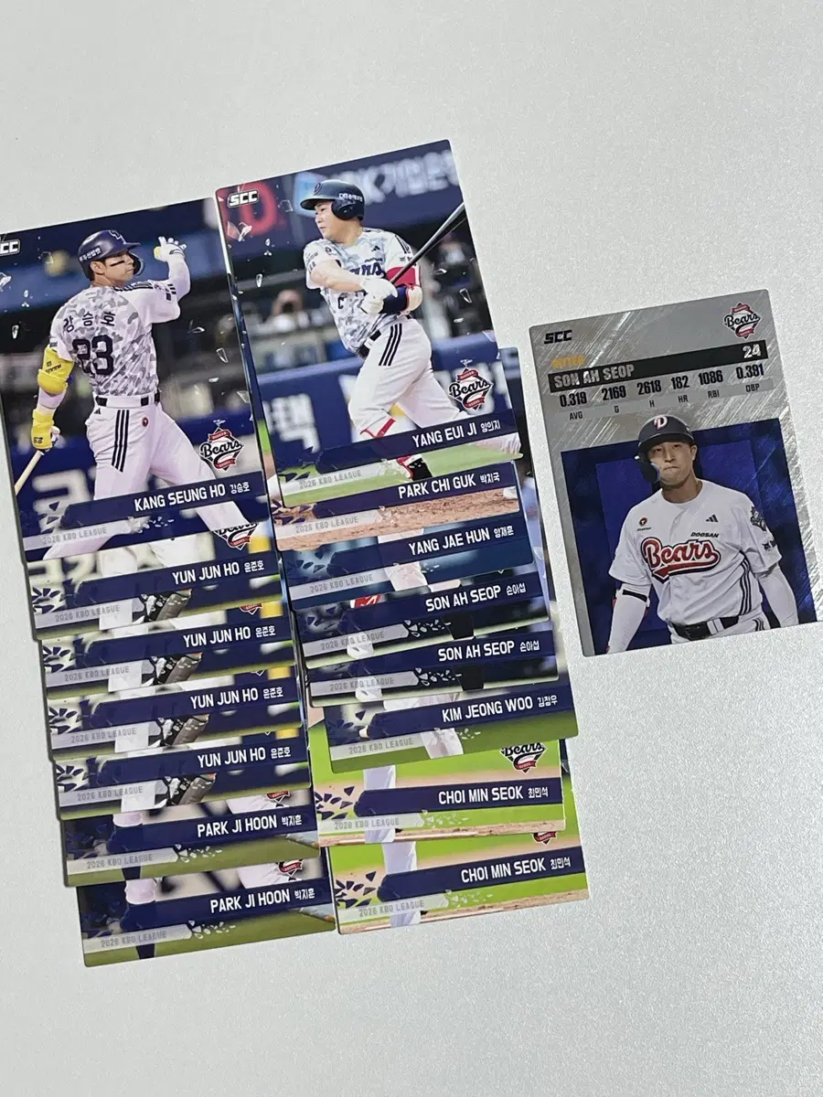 2026 KBO 크보 포토카드 포카 SCC 두산 베어스 노멀 레코드