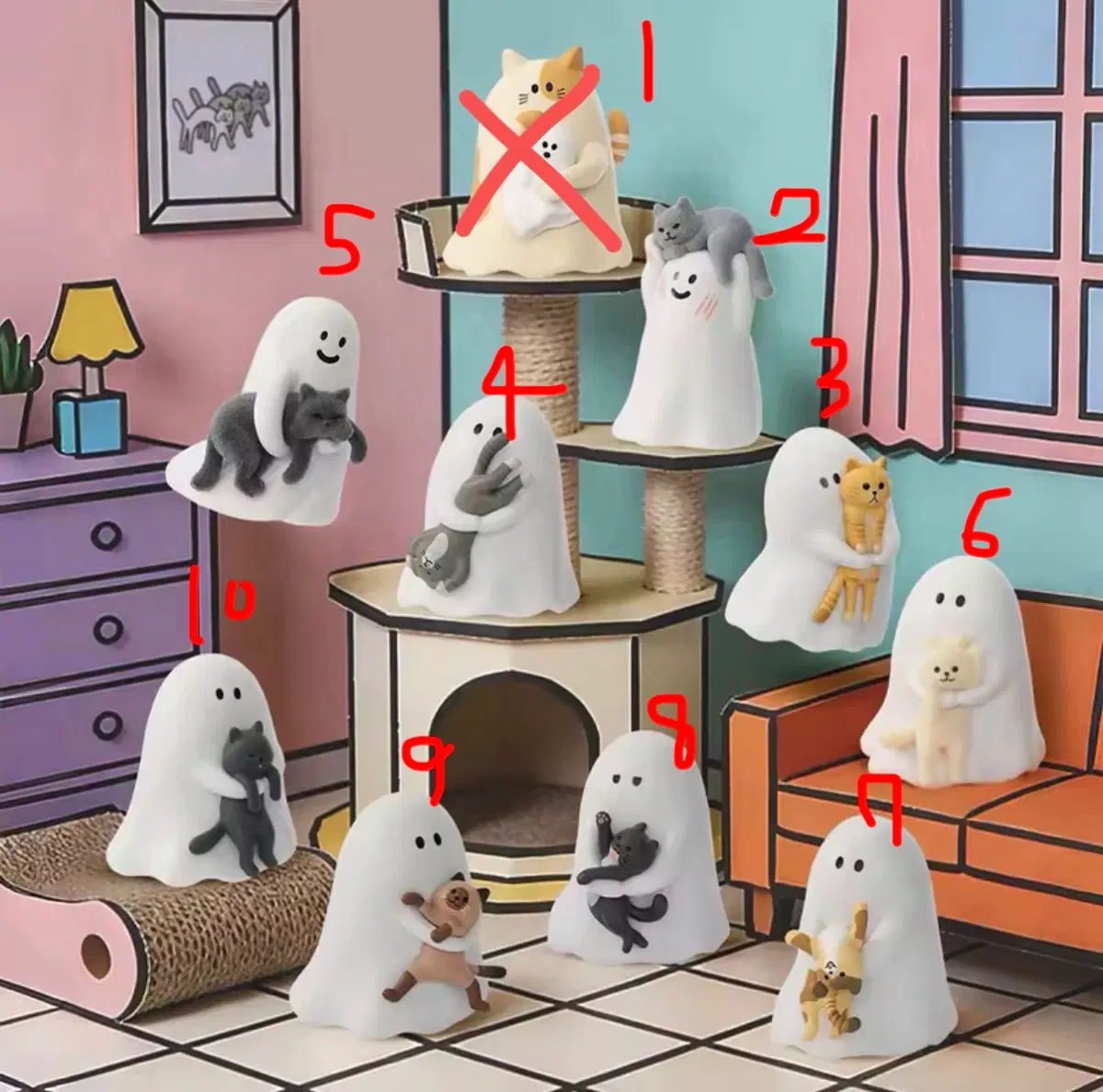52TOYS BEHOLD MY CAT 고양이 유령 피규어