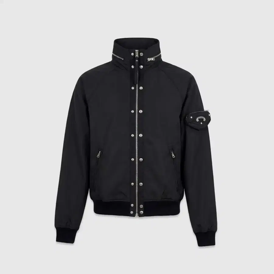 배드블러드 Viper High-Neck Windbreaker - Black