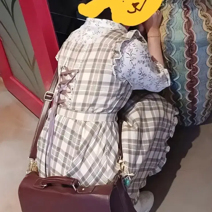 시나몬 허니 서스펜더 멜빵 원피스