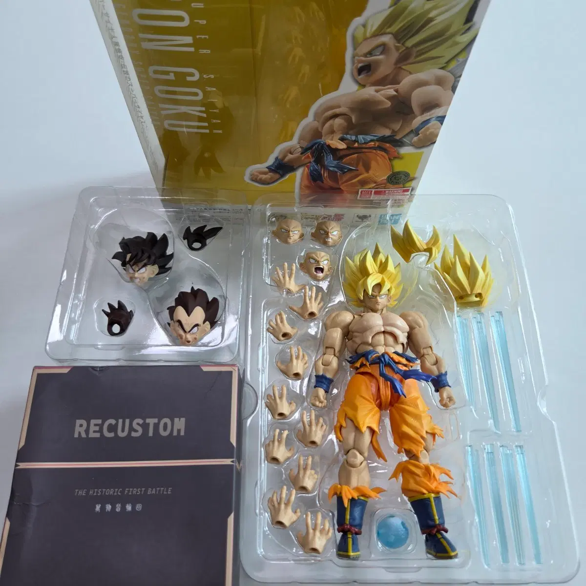 [SHF] 드래곤볼 손오공 전설의 슈퍼사이어인&[Recustom]리커스텀 오공 베지터 배틀 데미지 헤드세트[Recustom]리커스텀 오공 베지터 배틀 데미지 헤드세트