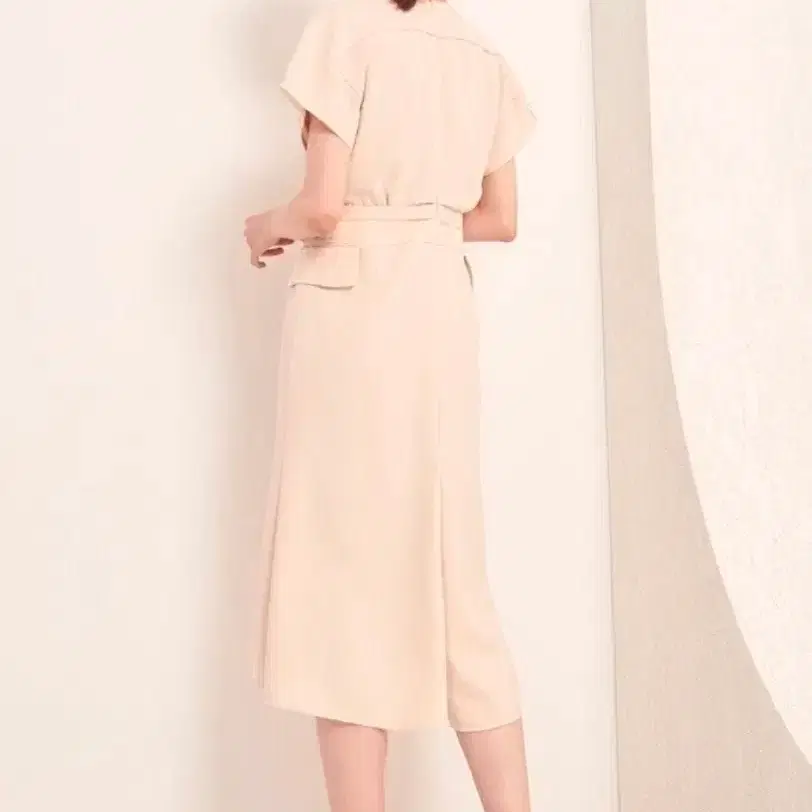 마인 오픈 칼라 버튼 드레스원피스