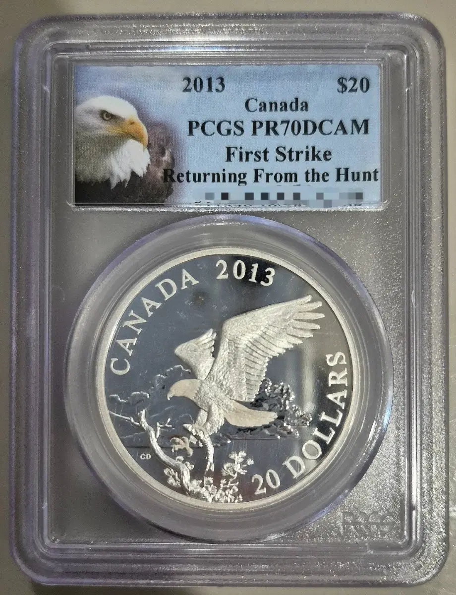 2013 캐나다조폐국 흰머리 독수리 은화 PCGS PR70DCAM First Strike 코인