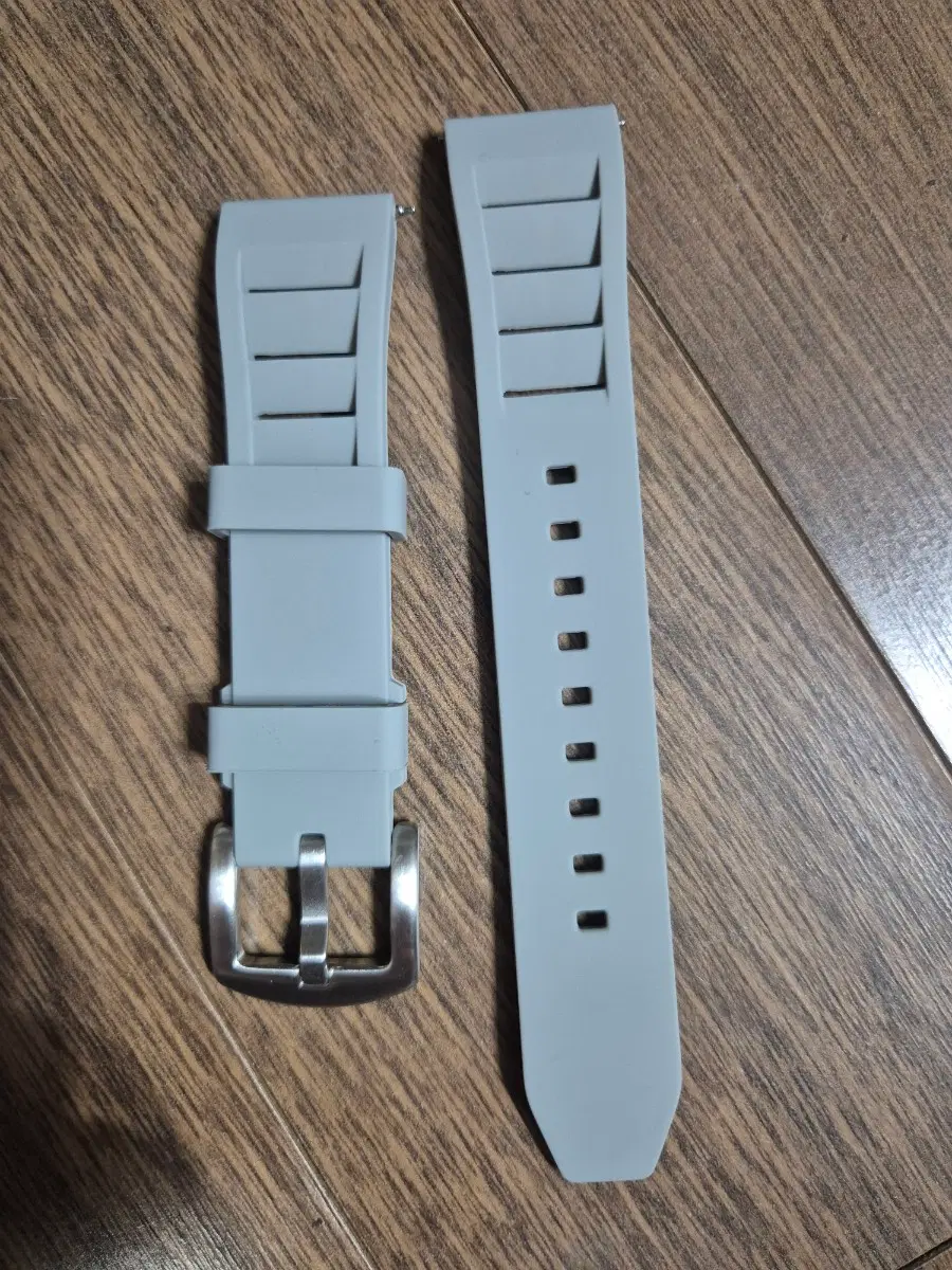 20mm 러버 그레이 스트랩 밴드