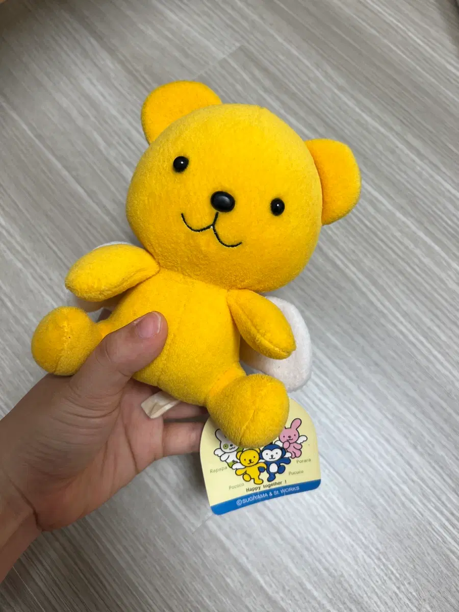 일본 빈티지 곰 인형 노랑곰 천사