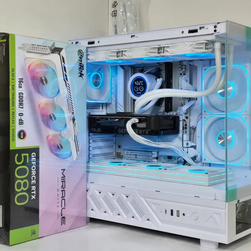 (9850X3D RTX5080 미라클 새제품) 32GB, B850, 수랭,1250W GOLD, 방송게이밍컴퓨터본체