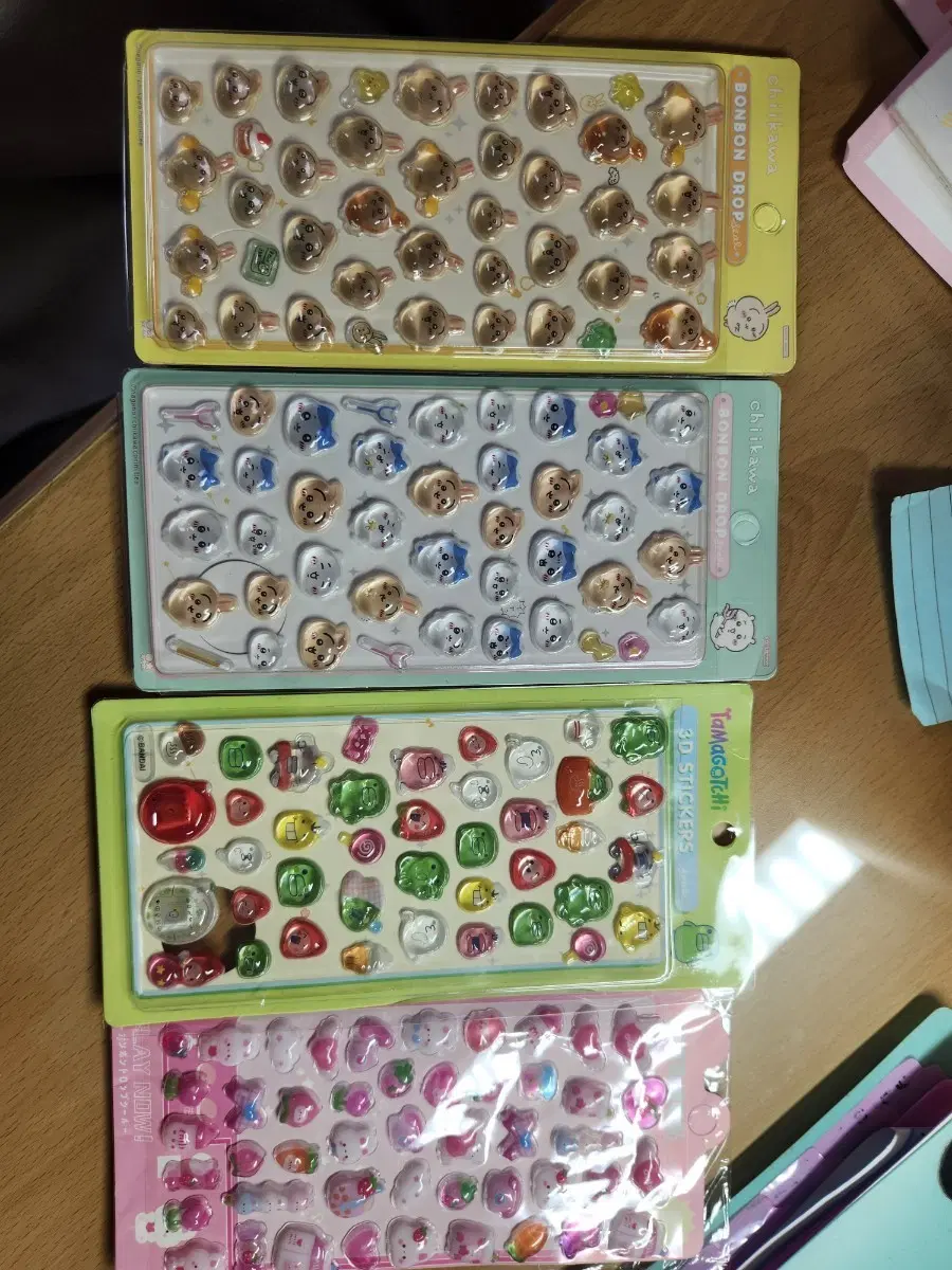 치이카와 봉봉드롭 스티커 2종 / 타마고치 3D 스티커 1종