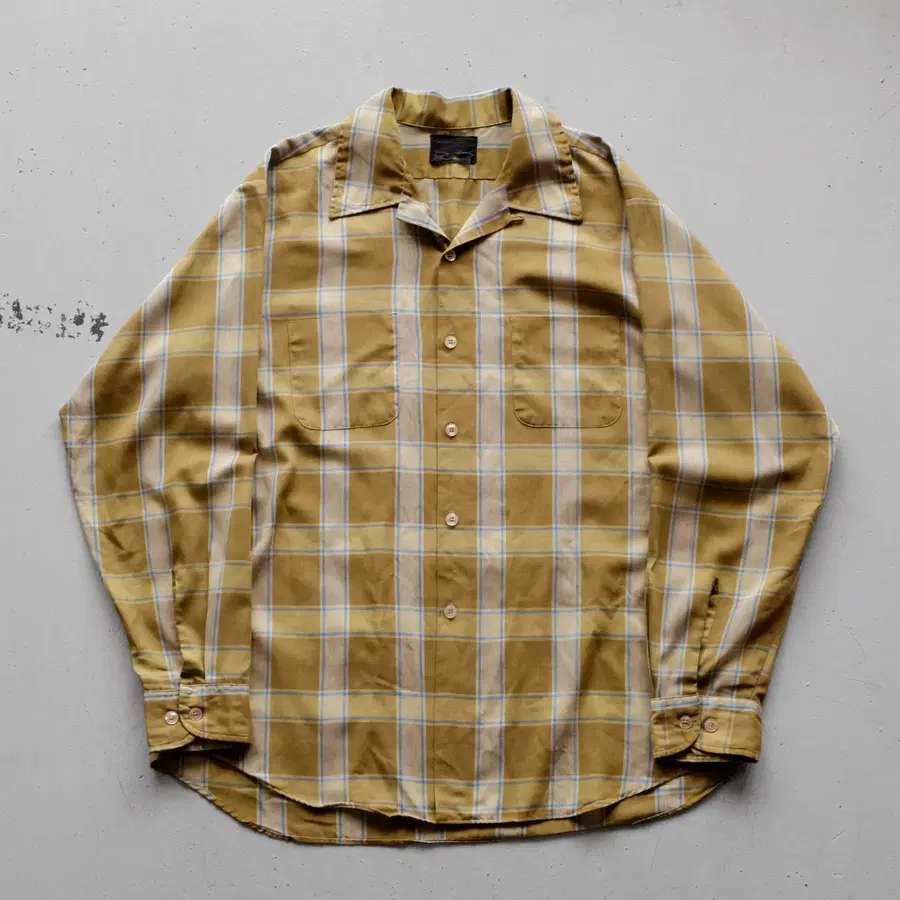 1960s 시어스 Poly Open Collar Shirt