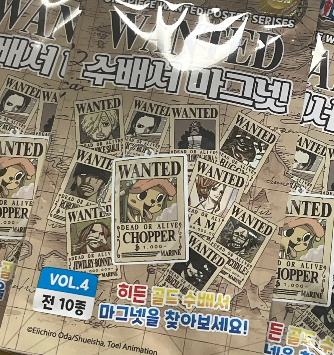 원피스 수배서 마그넷 키링