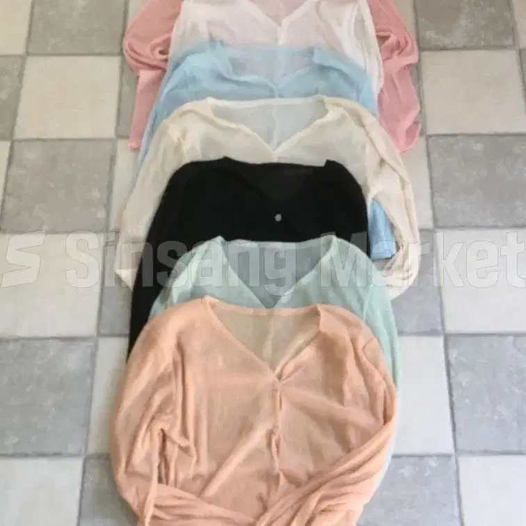 [빠른발송] 7C 스무디 시스루 썸머 가디건 살안타템 에어컨템 볼레로 레