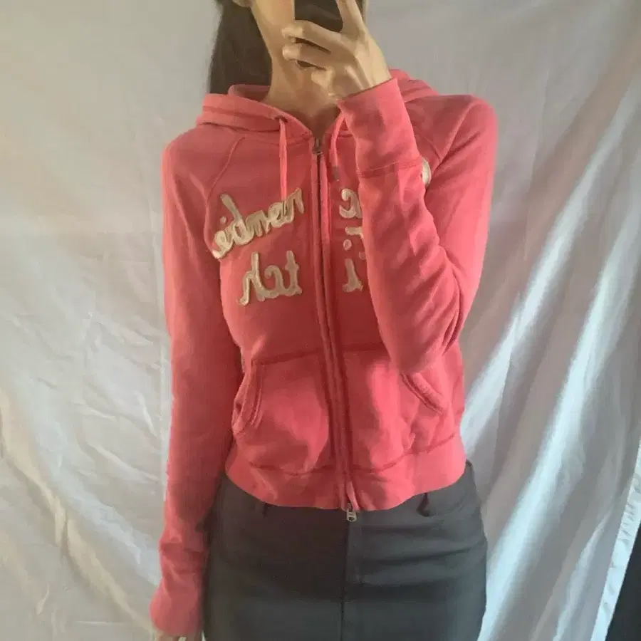 아베크롬비 후드 집업,M,핑크
