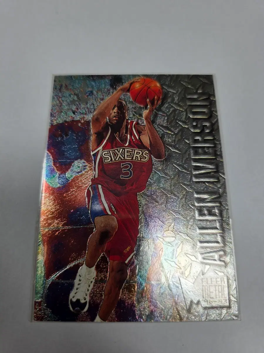 metal allen iverson fleer 1996-97 rookie