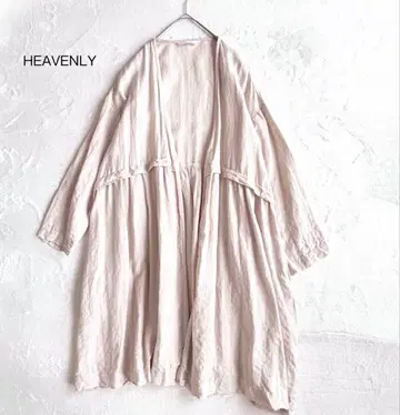 HEAVENLY 헤븐리 린넨 100% 개더 셔츠 가운 겉옷