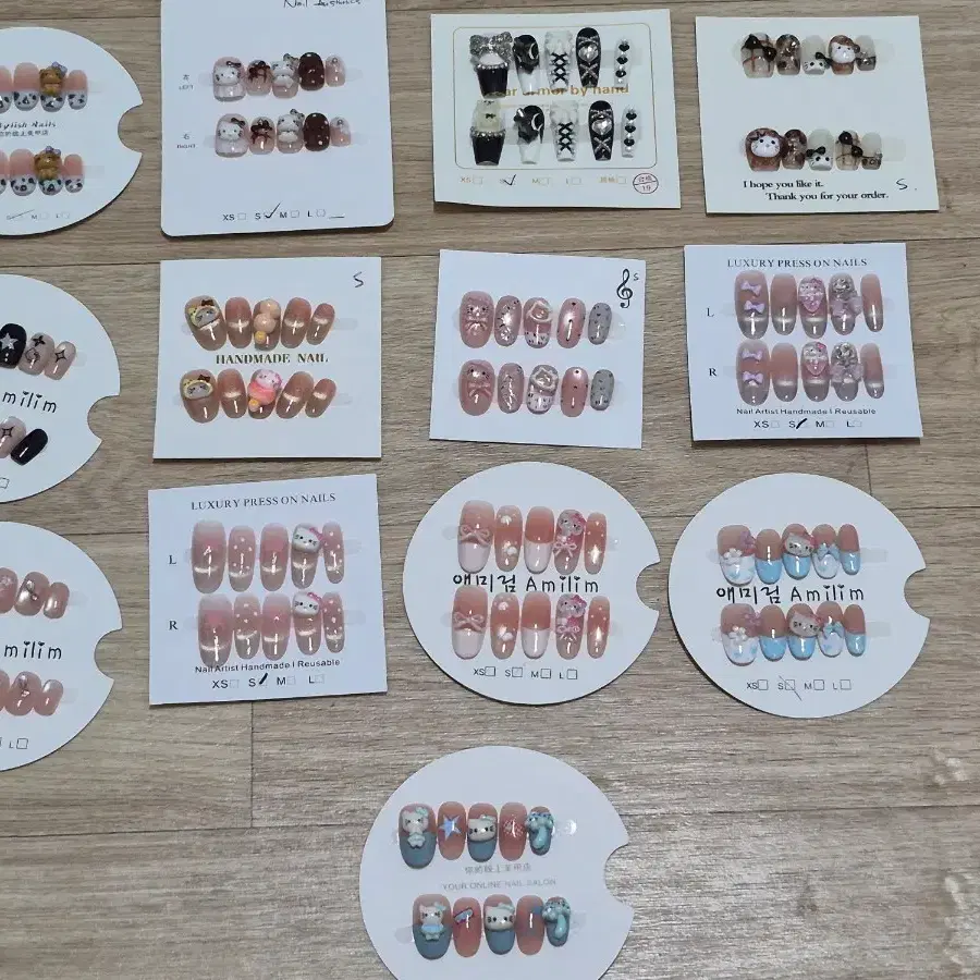 귀여운 캐릭터 네일팁 S,M