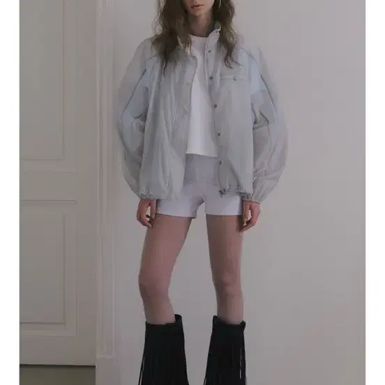 오버듀플레어 나일론 블루종 점퍼