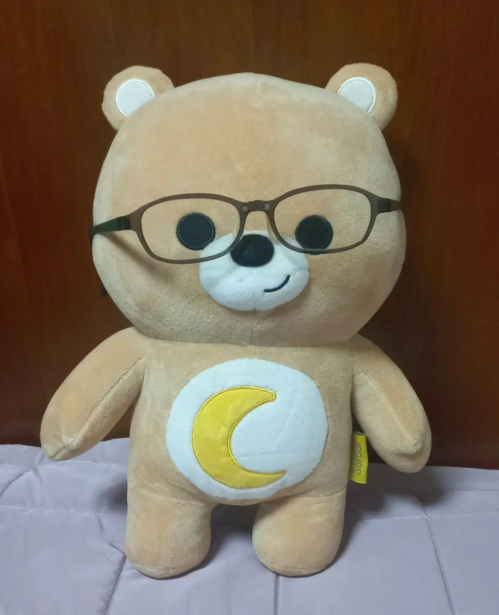 실제 안경 쓴 곰인형 주주프렌즈