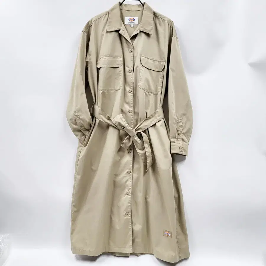 DICKIES 디키즈 워크자켓 오버핏 터크 셔츠원피스 트렌치코트 베이지 C942