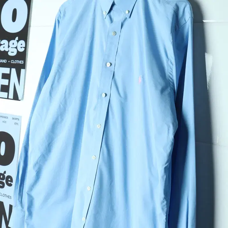 (L-2XL) 폴로 랄프로렌 셔츠 남방 USA 연하늘 무지-H38618