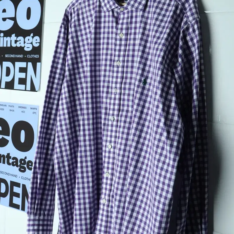 (3XL-5XL) 폴로 랄프로렌 셔츠 남방 USA 퍼플체크-H38632