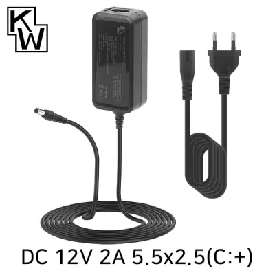 [딜러 특판가]정격 12V 2A SMPS 아답터(5.5x2.5mm/C:+)