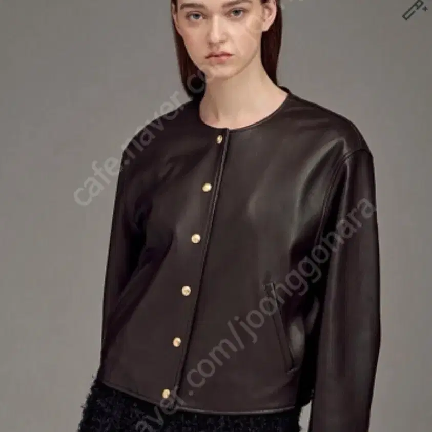 (새상품)한섬 LANVIN 랑방 램스킨 자켓82