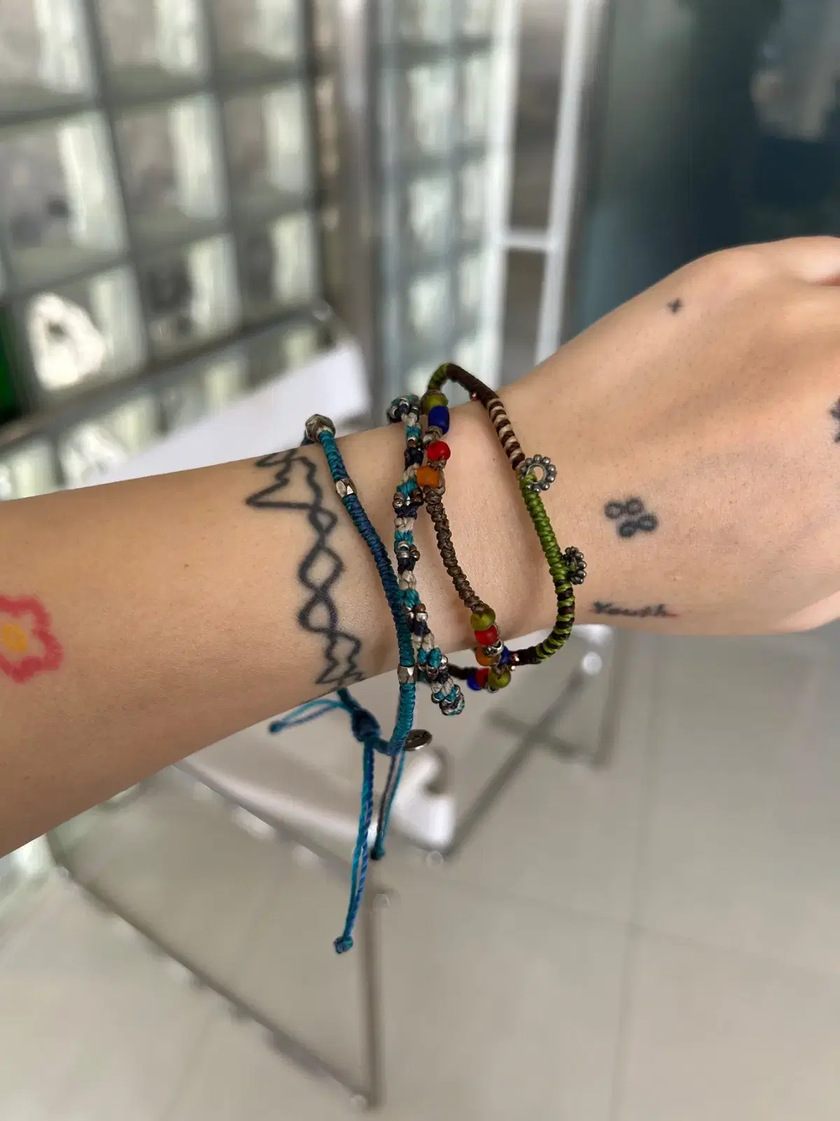 WAKAMI 와카미 ankle bracelet four piece set