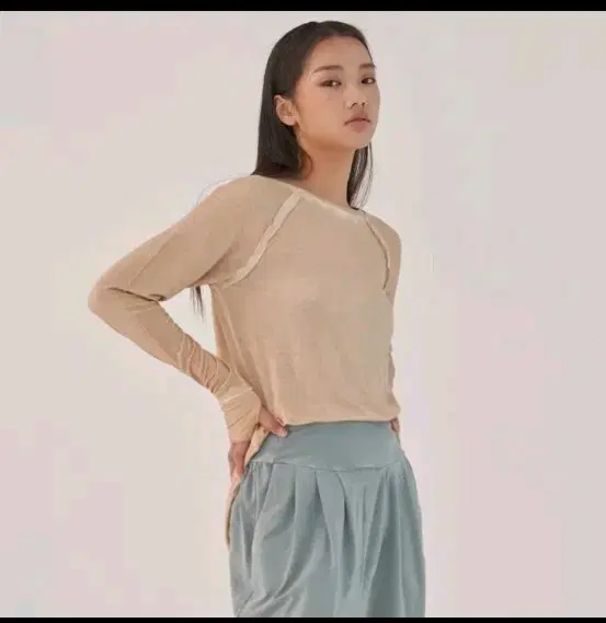 오즈이즈 레이온 롱슬리브 커버업 베이지 S
