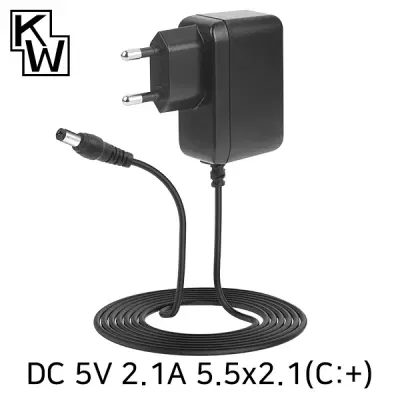 [딜러 특판가]정격  5V 2.1A SMPS 아답터(5.5x2.1mm/C:+)
