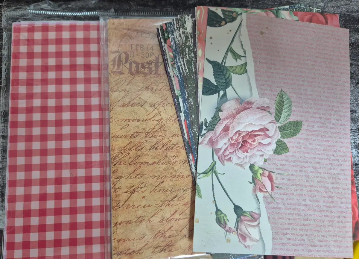 처분 배경지 엽서지 체크페이퍼 일괄