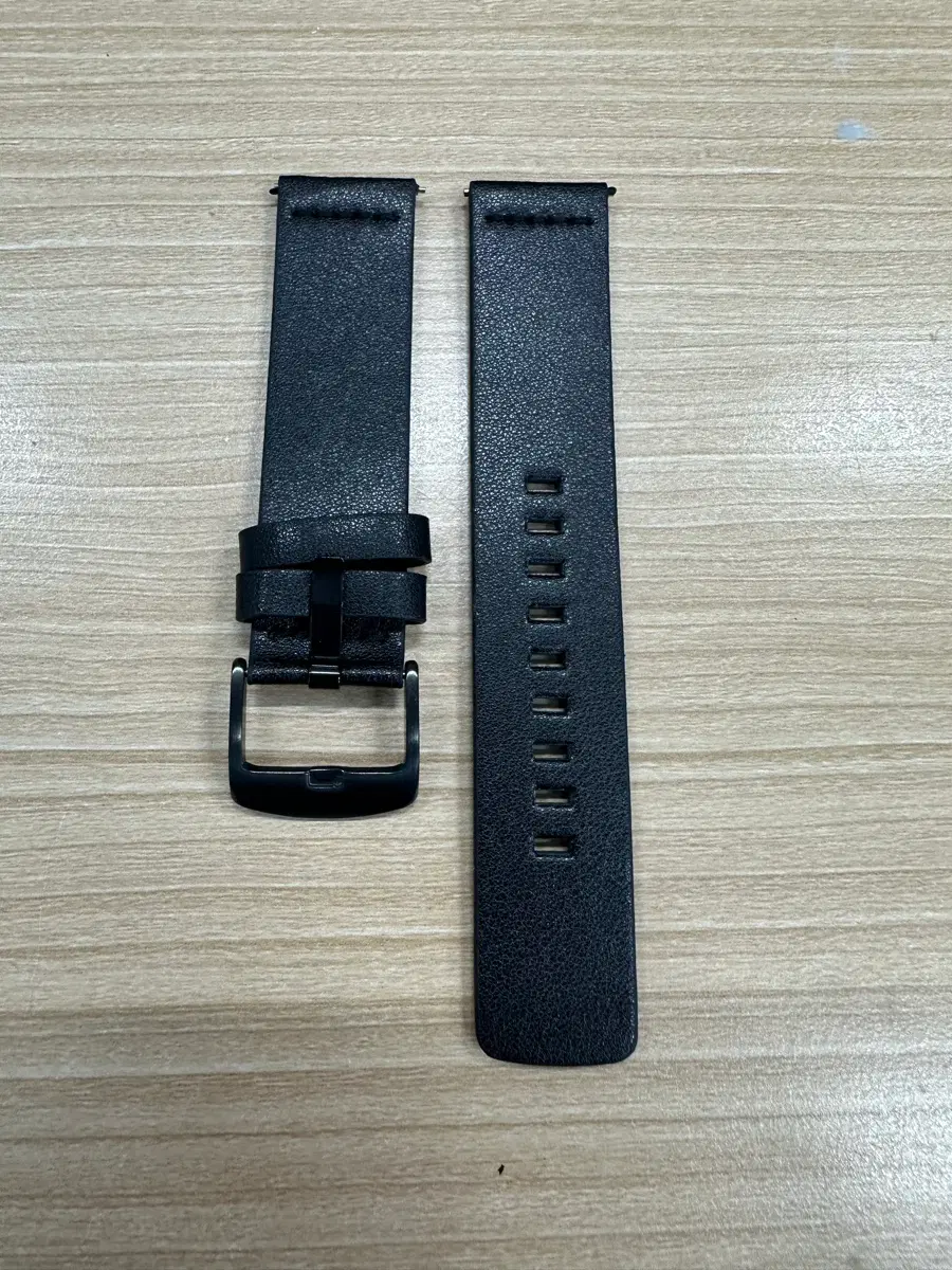 시계줄 블랙 통가죽 스트랩 20mm 간편탈착핀 (새상품)