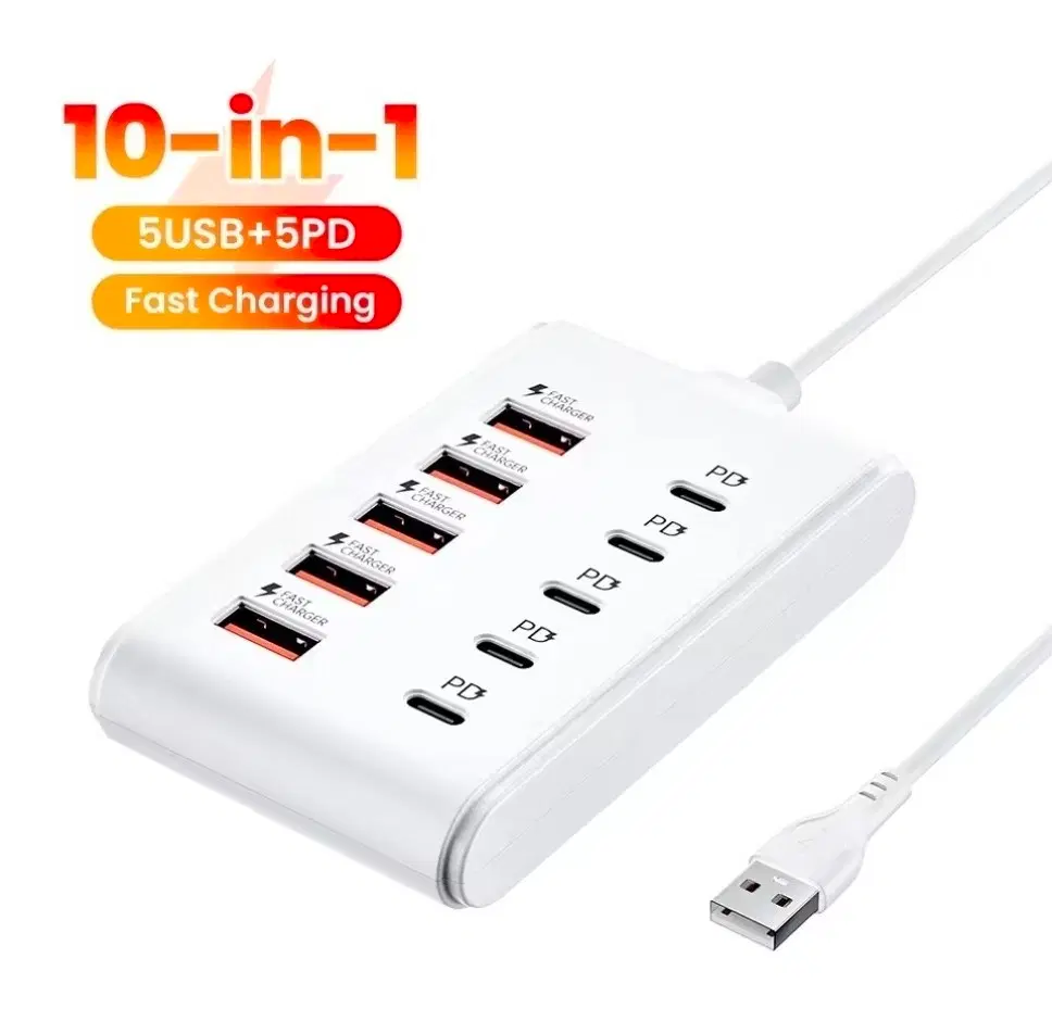 5 USB+5PD 고속 충전 플러그