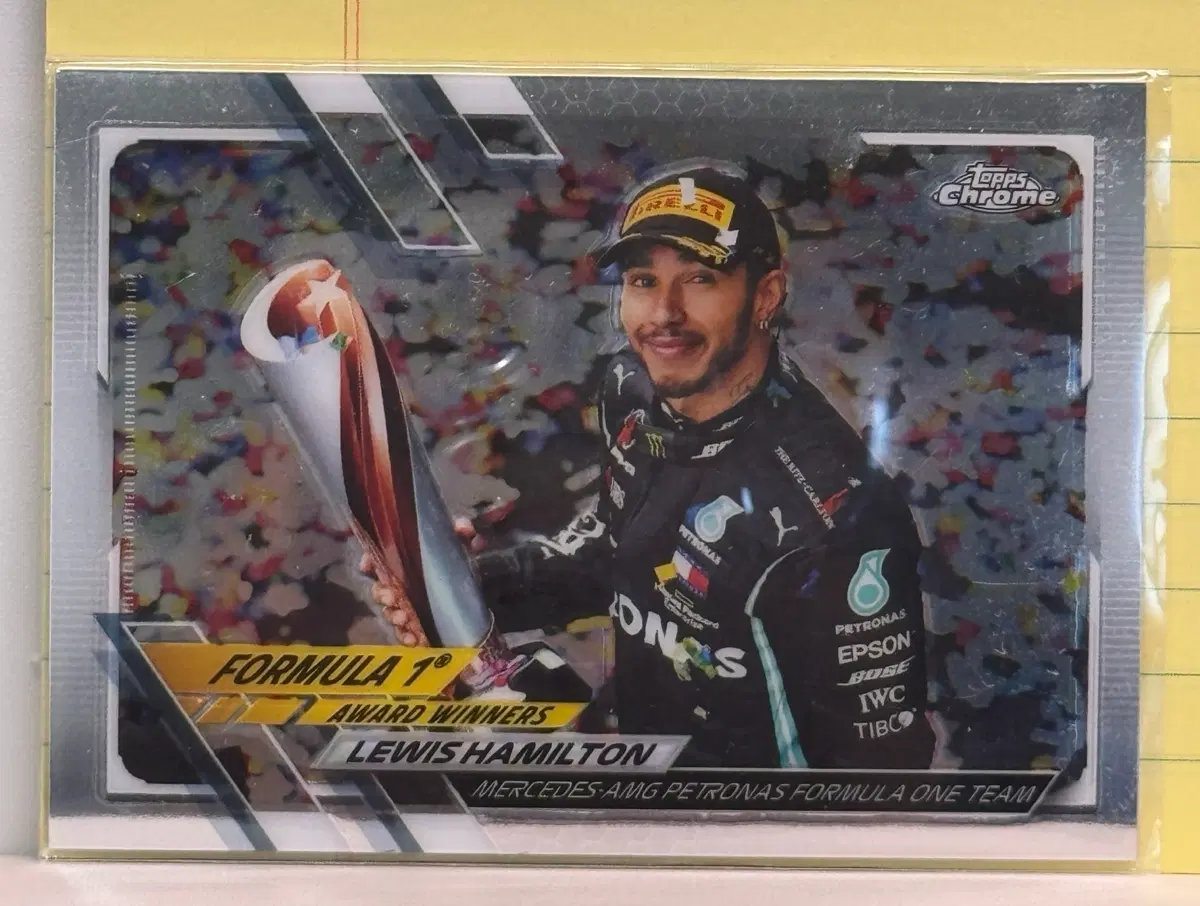 F1 탑스 크롬 2020 루이스 해밀턴 챔피언 카드